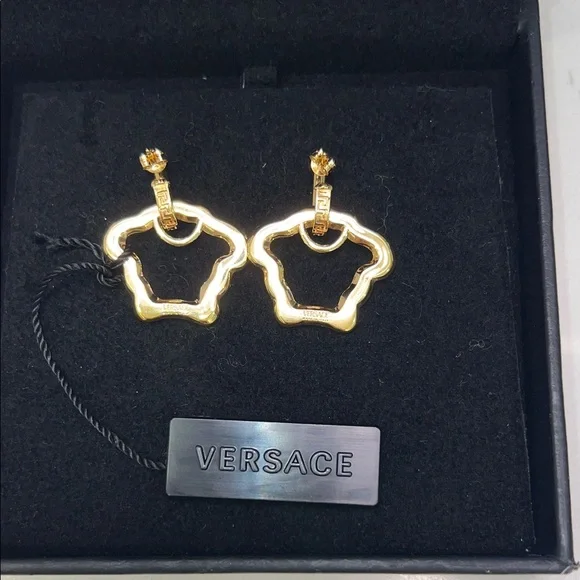 Versace Gold Medusa Earrings - Picture 4 of 9